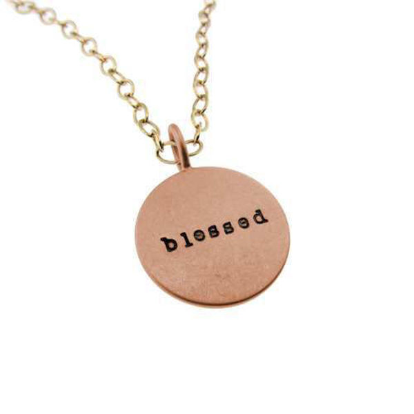 Picture of 14K Blessed Round Charm Necklace