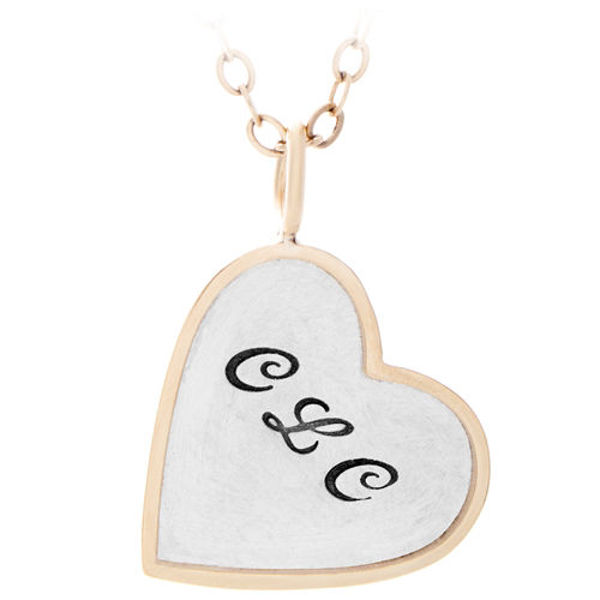 Picture of Rimmed Heart Monogram Charm